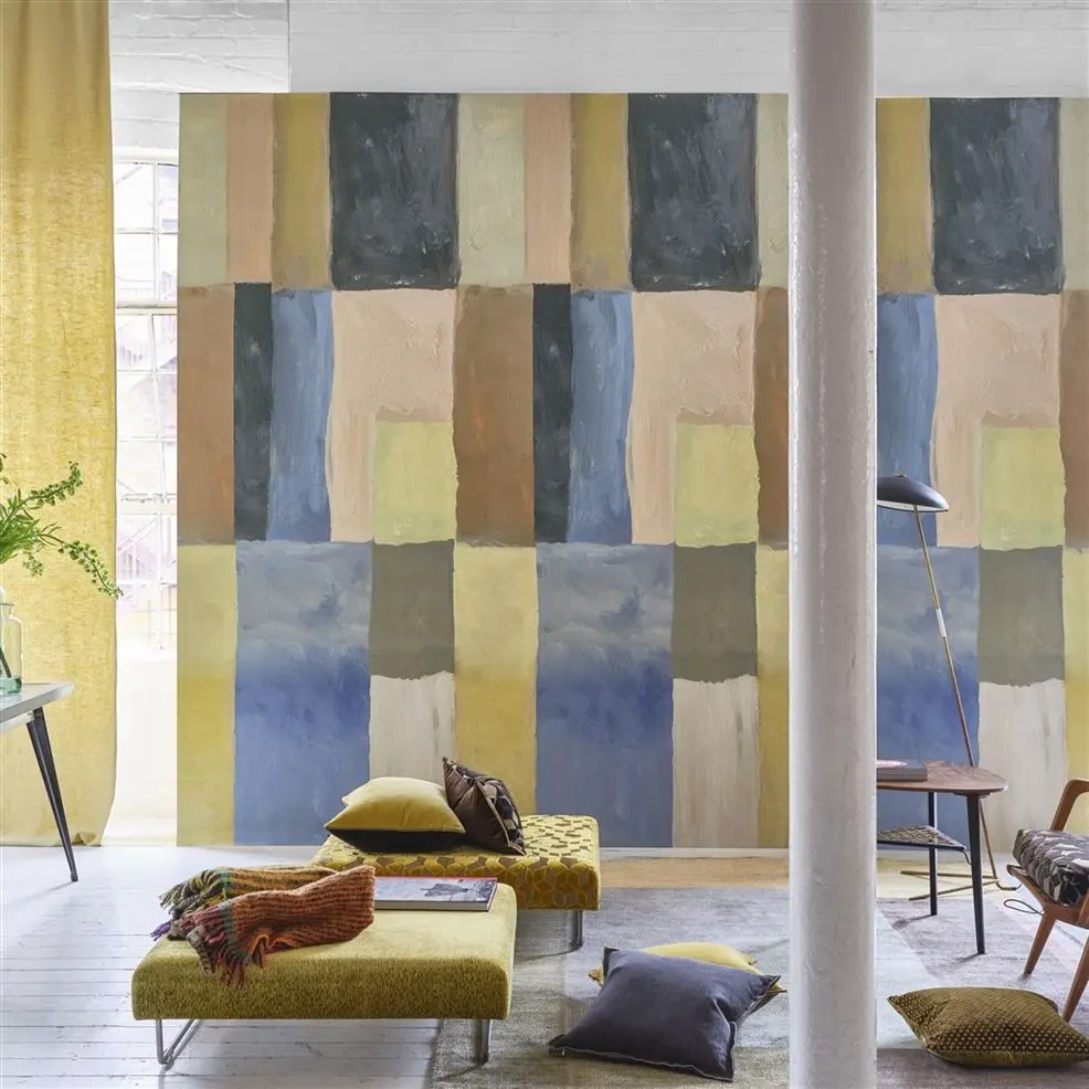Designers Guild PDG1108/01 Scenes and Murals Otto Mosaic Dusk - mural z motywem geometrycznych figur