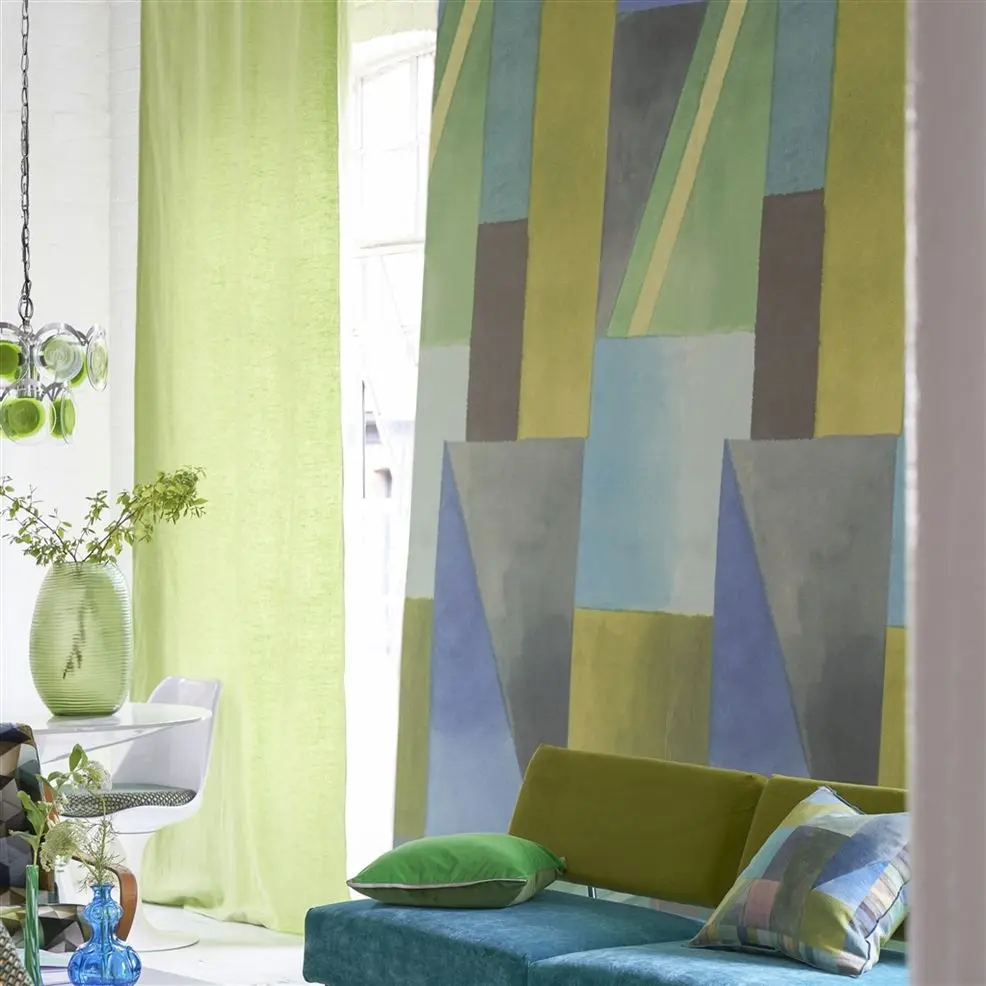 Designers Guild PDG1109/01 Scenes and Murals Alphonse Azur - mural z motywem geometrycznych figur