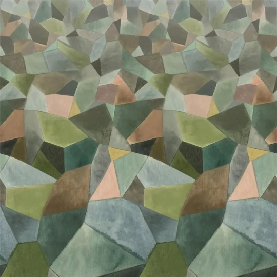 Designers Guild PDG1110/01 Scenes and Murals Geo Moderne Jade - mural z motywem geometrycznych figur