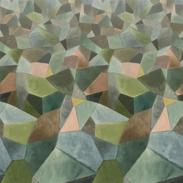 Designers Guild PDG1110/01 Scenes and Murals Geo Moderne Jade - mural z motywem geometrycznych figur