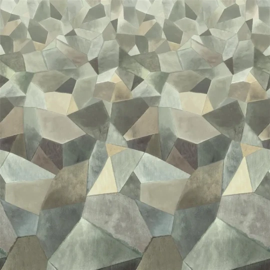 Designers Guild PDG1110/02 Scenes and Murals Geo Moderne Pewter - mural z motywem geometrycznym