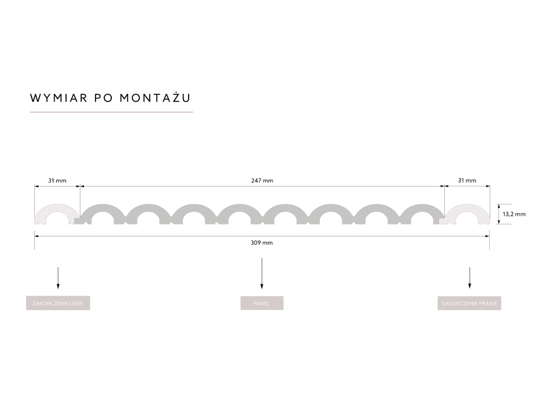 Panel ścienny Mardom Duna WP001T 200 cm