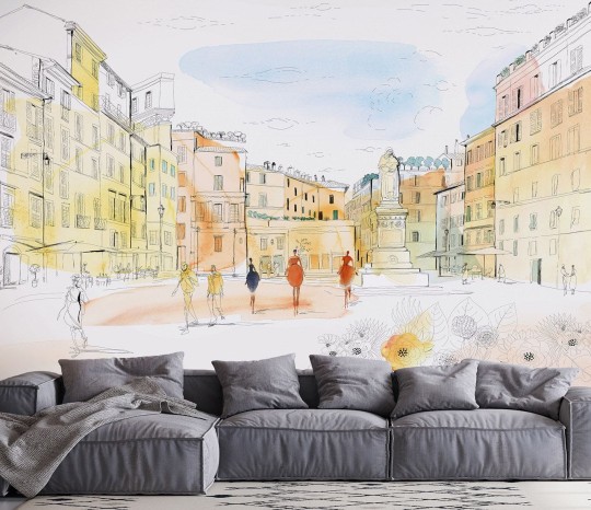 Wallpepper AS-24-A 2023 Campo dei Fiori, Roma - mural z motywem miasta Rzymu