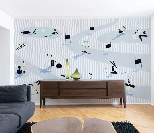 Wallpepper WP-85-A 2023 Settimana bianca - mural z motywem zabaw śnieżnych