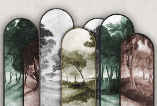 Wallpepper AL-16-A 2023 Ekran - mural z motywem palm i łuków art-deco