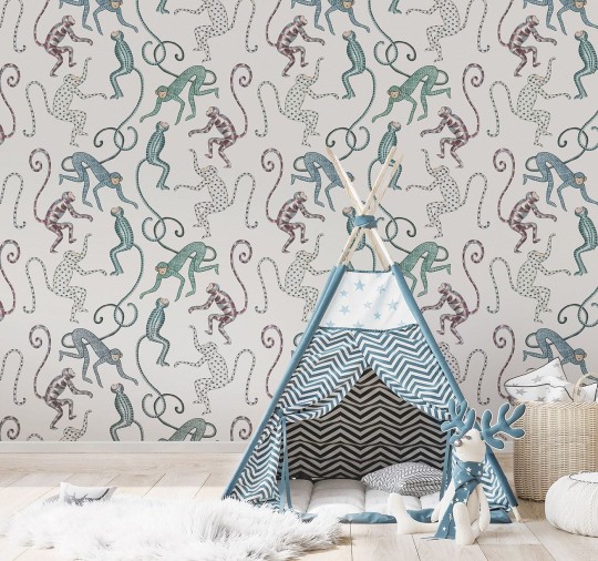 Wallpepper DB-06-A 2023 La danse des singes - mural z motywem małp