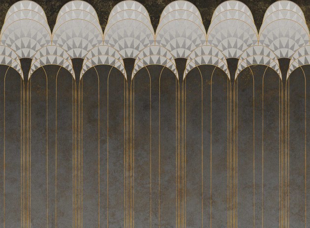 Tecnografica 82784-2 Metal Lexington Black - mural w łuki