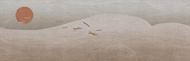 Tecnografica 82966-2 Metal Hinode Dawn - mural w abstrakcyjny krajobraz górski