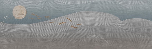 Tecnografica 82966-3 Metal Hinode Night - mural w abstrakcyjny krajobraz górski