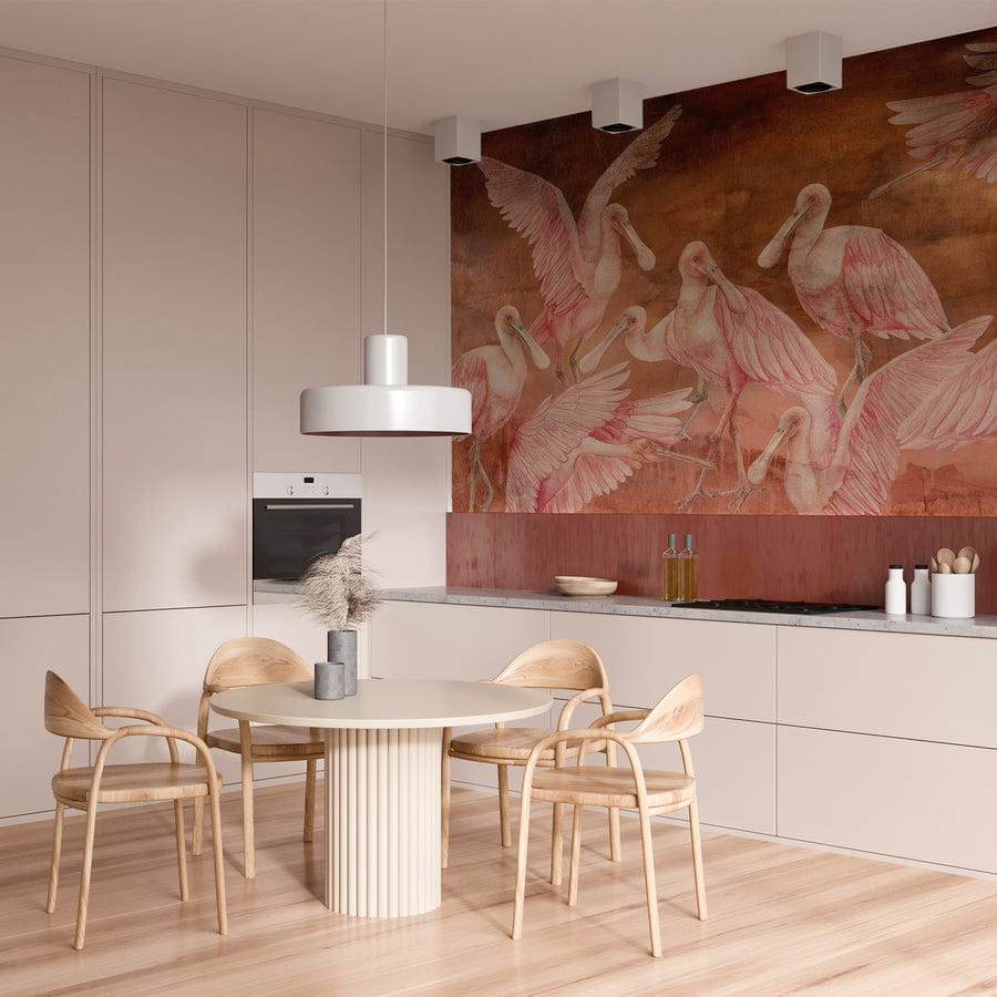 Wall Art Tempesta Ajaja - mural z motywem ptaków warzęch