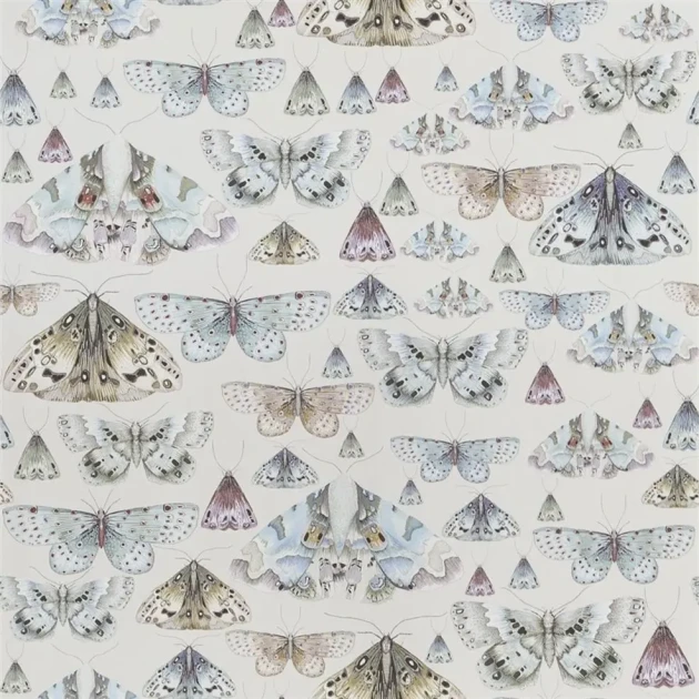 Designers Guild PDG713/04 Jardin Des Plantes Issoria Pearl - tapeta z motywem ciem
