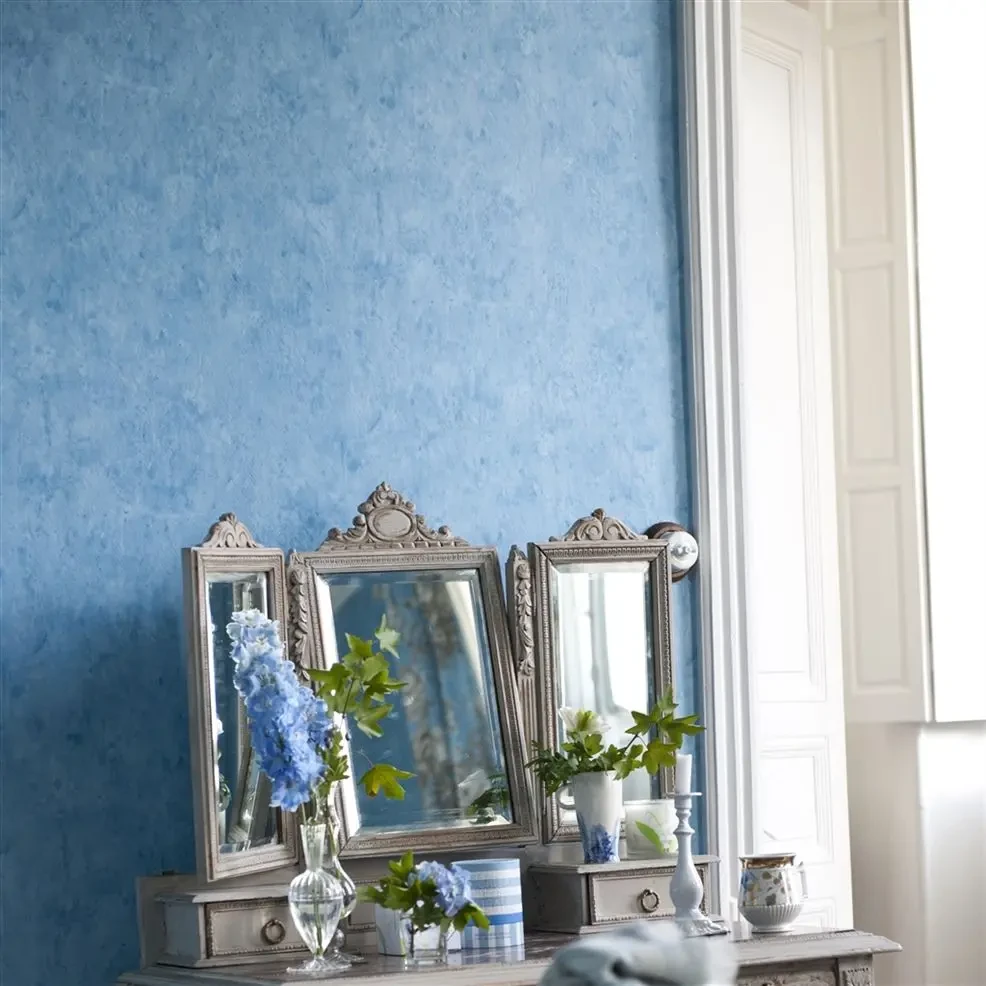 Designers Guild P559/07 Naturally III Ellora Noir - tapeta z motywem ściany z betonu