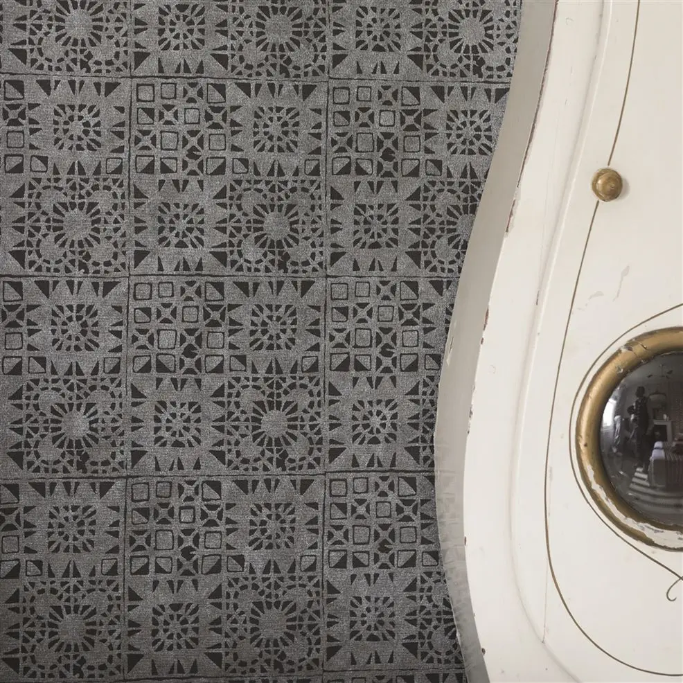 Designers Guild P605/01 Contarini SEREGO - PEARL - tapeta z motywem geometrycznych kafelek