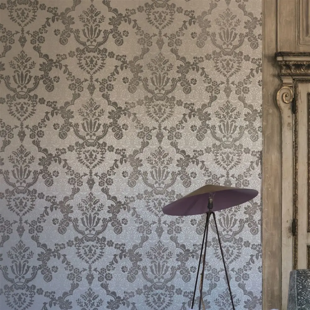 Designers Guild P607/02 Contarini PORTIA - PISTACHIO - tapeta z motywem adamaszku