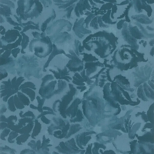 Designers Guild PDG1043/03 Casablanca KATAGAMI AZURE - tapeta z motywem adamaszku