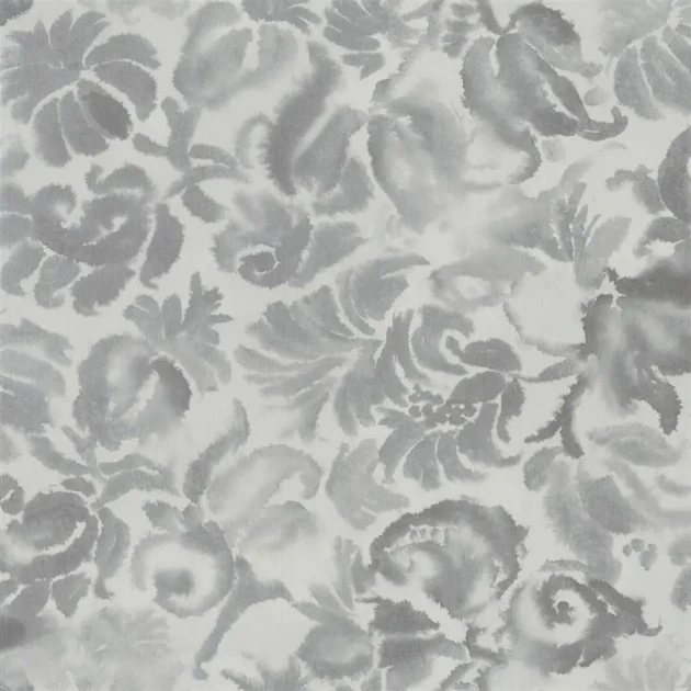 Designers Guild PDG1043/07 Casablanca KATAGAMI SILVER - tapeta z motywem adamaszku