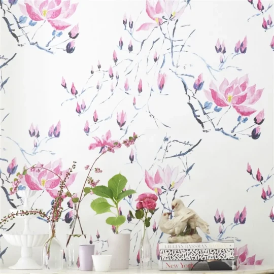Designers Guild P579/01 Patterned MADAME BUTTERFLY - PEONY - mural z motywem kwiatów