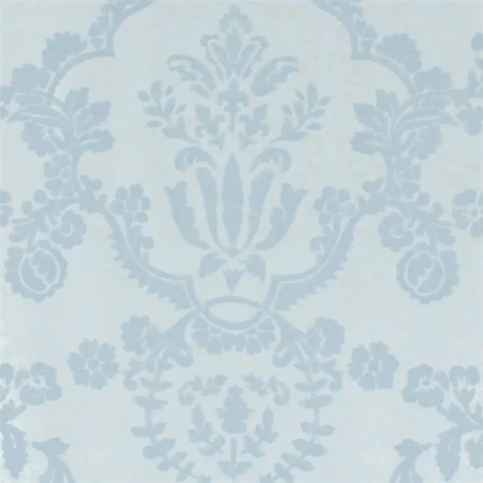 Designers Guild P607/05 Patterned Portia Delft - tapeta z motywem adamaszku