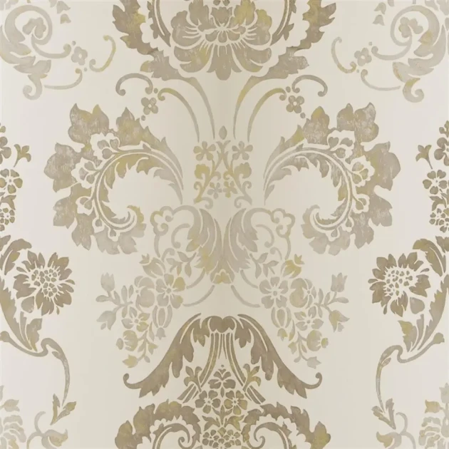 Designers Guild P619/02 Patterned Kashgar Linen - tapeta z motywem adamaszku