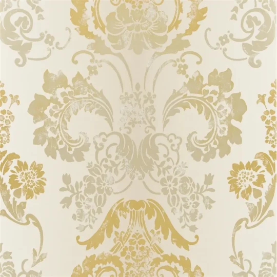 Designers Guild P619/03 Patterned Kashgar Gold - tapeta z motywem adamaszku