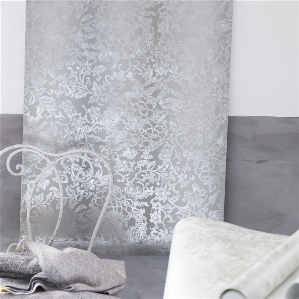 Designers Guild P628/04 Patterned YUZEN - GRAPHITE - tapeta z motywem adamaszku