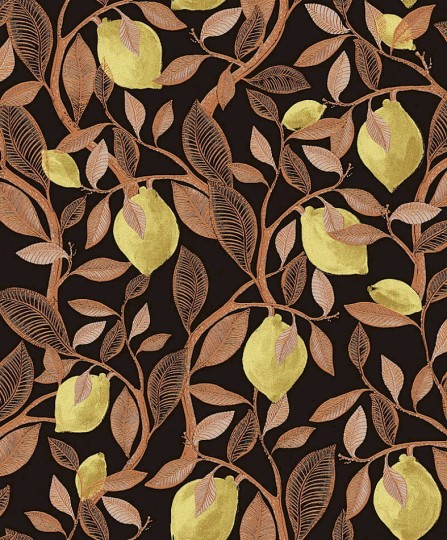 Khroma ILA102 Aquila Limone Copper - tapeta w cytryny