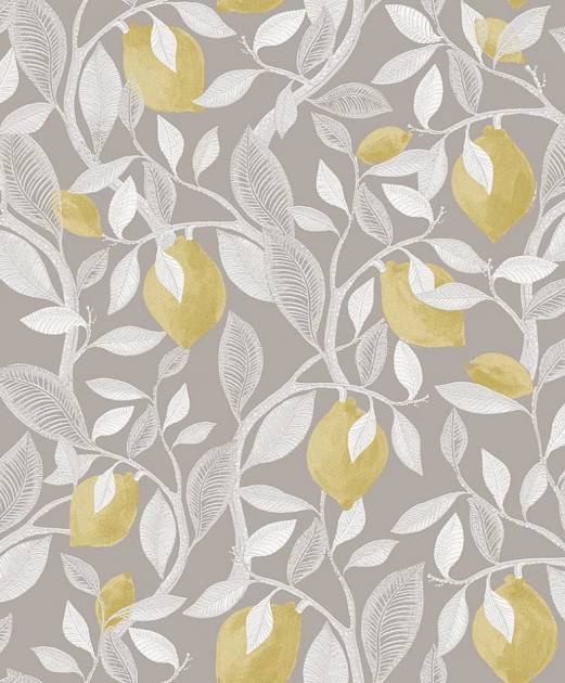 Khroma ILA103 Aquila Limone Silver- tapeta w cytryny
