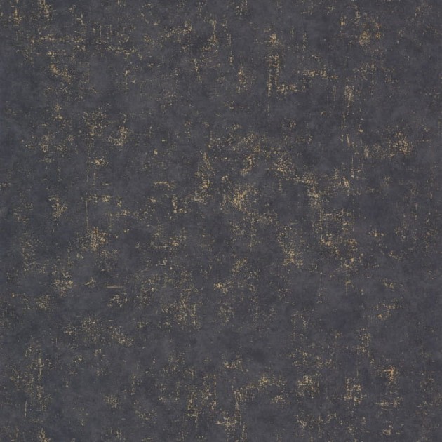 Caselio 101499125 Beton 2 Beton Uni Noir Or - złoto-czarna tapeta imitująca beton