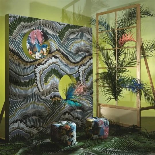 Designers Guild PCL7033/01 Scenes & Murals II PRÊTE-MOI TA PLUME PRINTEMPS - mural z motywem piór