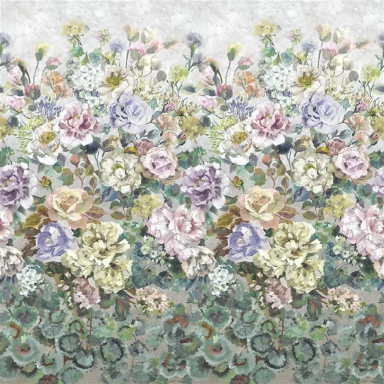 Designers Guild PDG1123/02 Scenes & Murals II GRANDIFLORA ROSE HEATHER - mural z motywem akwarelowych kwiatów
