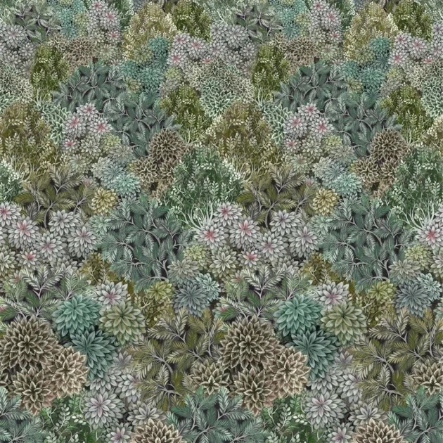 Designers Guild PDG1135/01 Scenes & Murals II MADHYA Moss - mural z motywem drzew