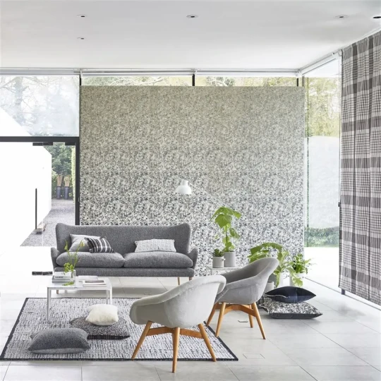 Designers Guild PDG1138/01 Scenes & Murals II ODISHA Graphite - mural z motywem marmuru