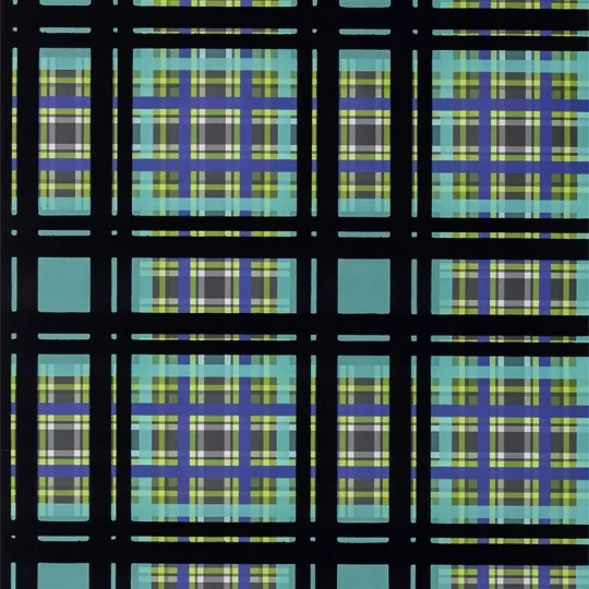 Designers Guild PDG1143/02 Scenes & Murals II CHENNAI Azure - tapeta z motywem kraty