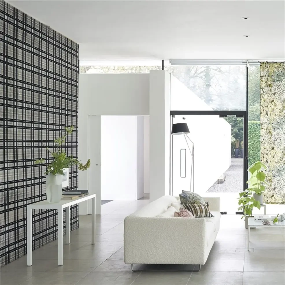 Designers Guild PDG1143/04 Scenes & Murals II CHENNAI Birch - tapeta z motywem kraty