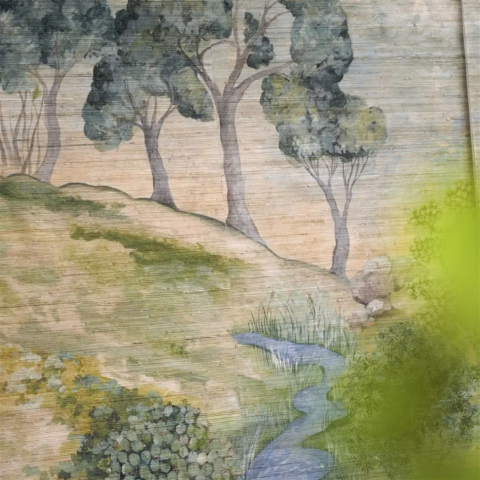 Designers Guild PDG1144/01 Scenes & Murals II BANDIPUR SKY - mural z motywem drzew, rzeki i łąki