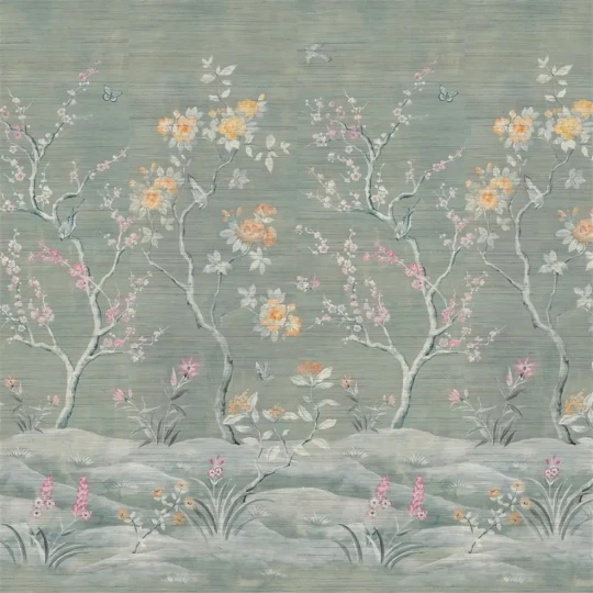 Designers Guild PDG1145/01 Scenes & Murals II MANOHARI GRASSCLOTH Blossom - mural z motywem drzew