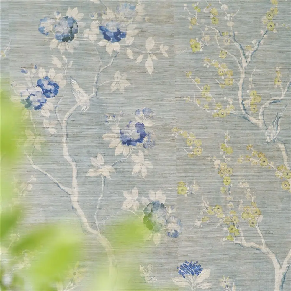 Designers Guild PDG1145/02 Scenes & Murals II MANOHARI GRASSCLOTH DELFT - mural z motywem drzew