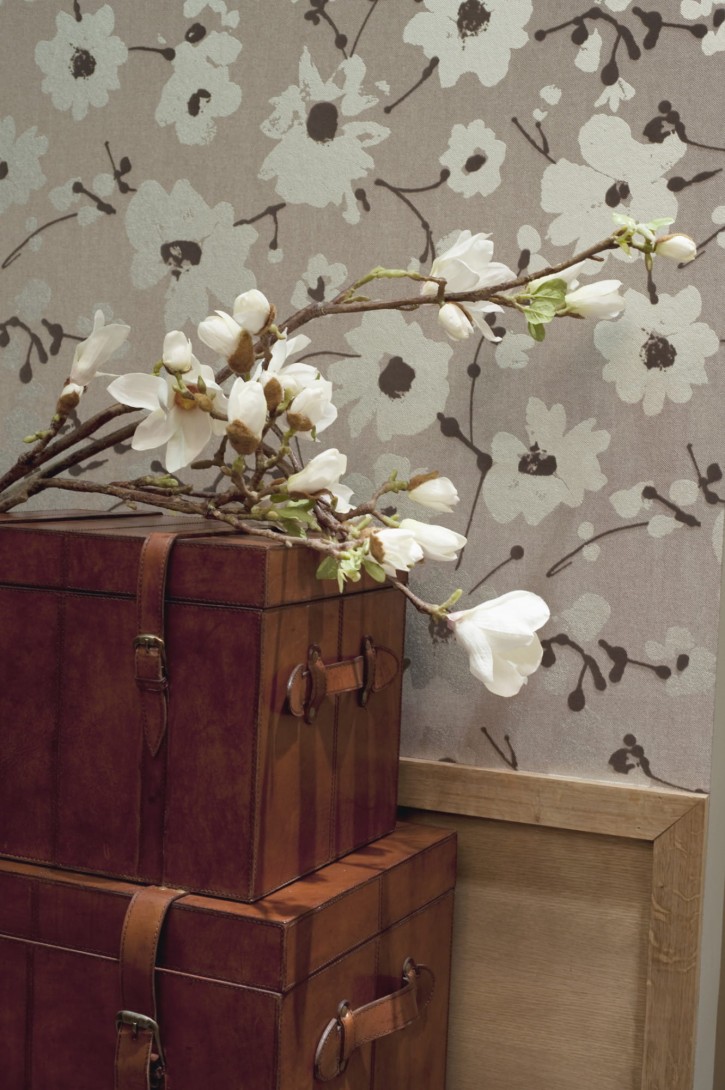 Arte 18001 Flamant Suite III Metal Velvet Flower and Lin - tapeta z motywem kwiatów