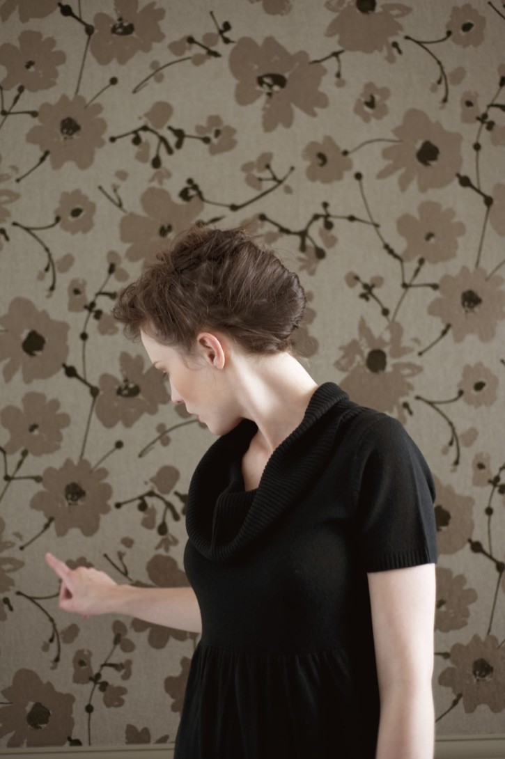 Arte 18004 Flamant Suite III Metal Velvet Flower and Lin - tapeta z motywem kwiatów