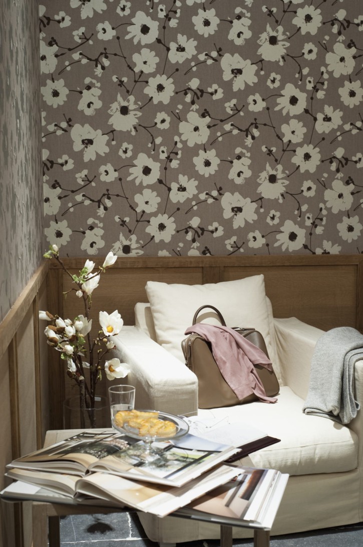 Arte 18006 Flamant Suite III Metal Velvet Flower and Lin - tapeta z motywem kwiatów