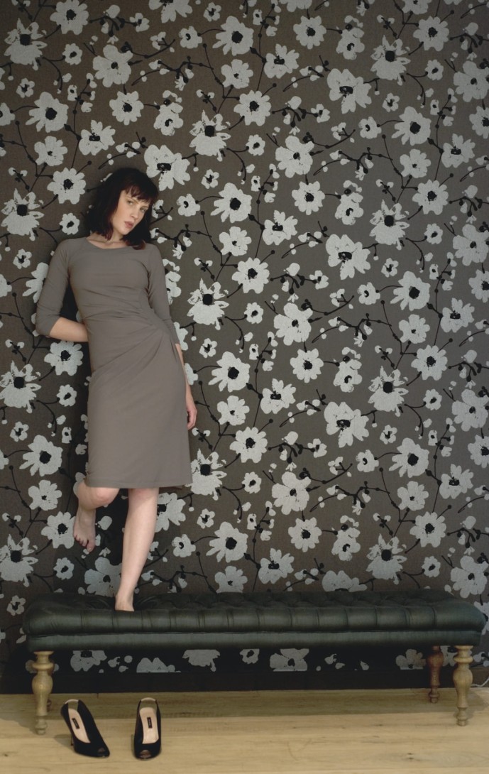 Arte 18006 Flamant Suite III Metal Velvet Flower and Lin - tapeta z motywem kwiatów