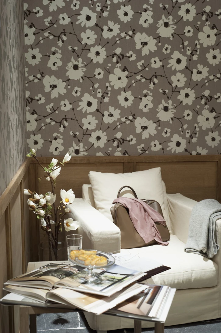 Arte 18007 Flamant Suite III Metal Velvet Flower and Lin - tapeta z motywem kwiatów