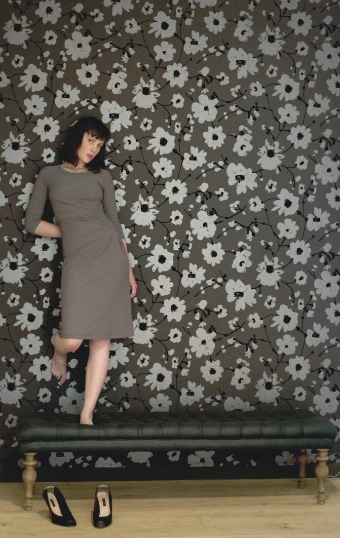 Arte 18007 Flamant Suite III Metal Velvet Flower and Lin - tapeta z motywem kwiatów