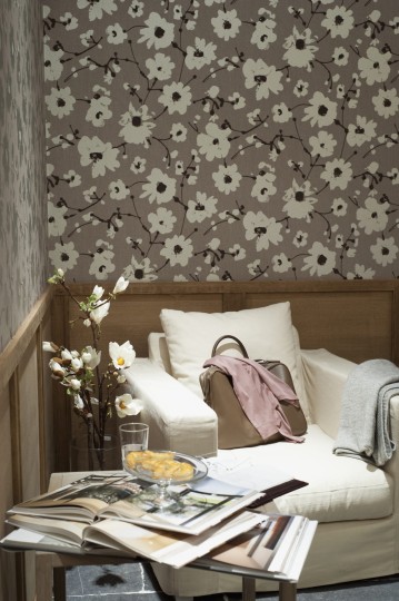Arte 18010 Flamant Suite III Metal Velvet Flower and Lin - tapeta z motywem kwiatów