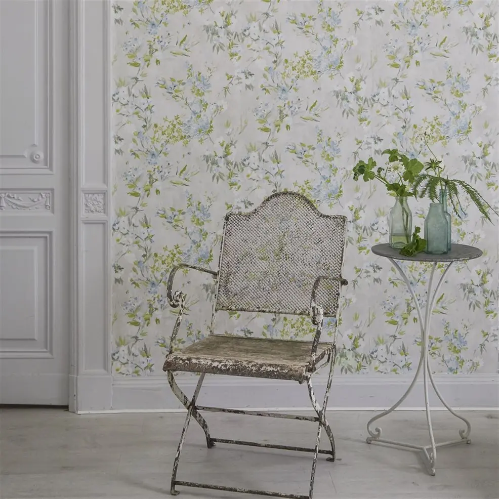 Designers Guild PDG1024/04 Flowers FAIENCE LINEN - tapeta z motywem kwiatów