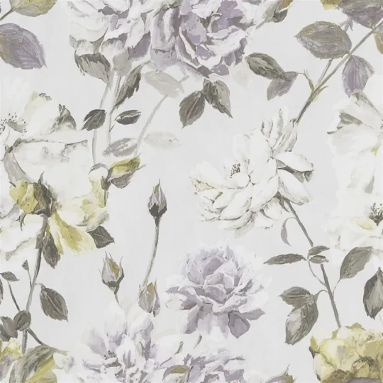 Designers Guild PDG711/03 Flowers COUTURE ROSE - MAUVE - tapeta z motywem kwiatów