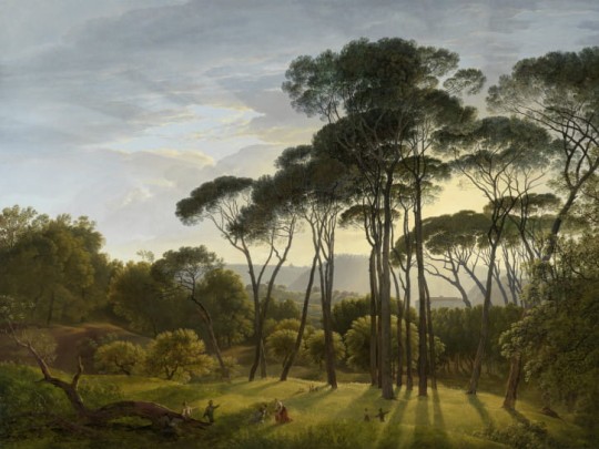BN 30566 Famous Painters Italian Landscape with Umbrella Pines by Hendrik Voogd - mural z motywem drzew