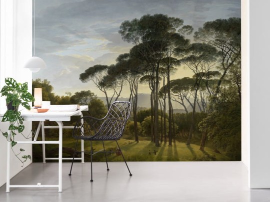 BN 30566 Famous Painters Italian Landscape with Umbrella Pines by Hendrik Voogd - mural z motywem drzew
