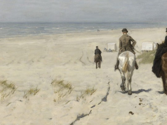 BN 30565 Famous Painters Morning Ride along the Beach by Anton Mauve - mural sceny jazdy konnej na plaży