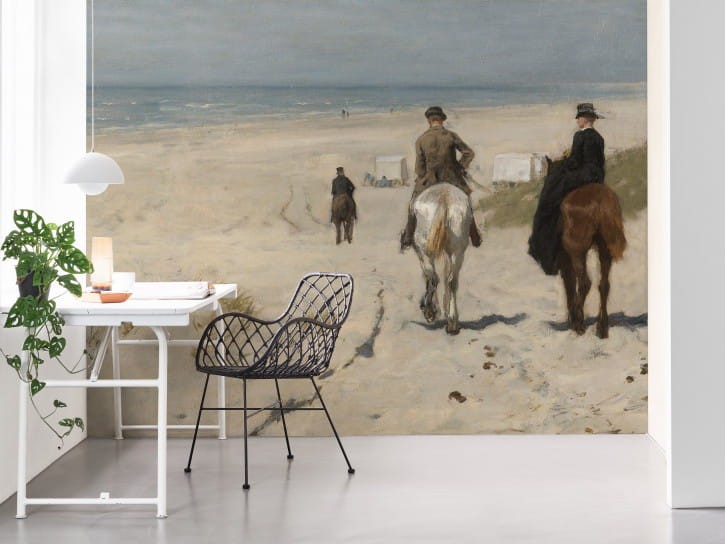 BN 30565 Famous Painters Morning Ride along the Beach by Anton Mauve - mural sceny jazdy konnej na plaży